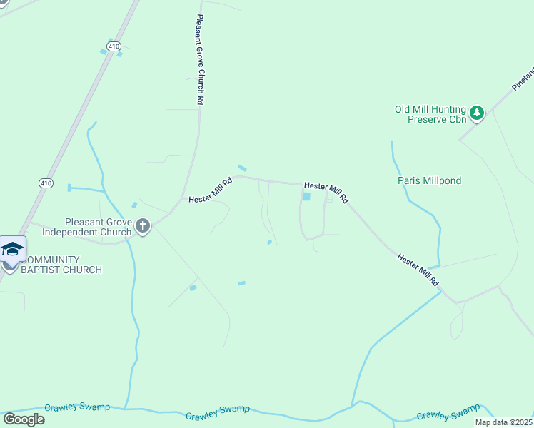 map of restaurants, bars, coffee shops, grocery stores, and more near Edwin Hester Road in Bladen County