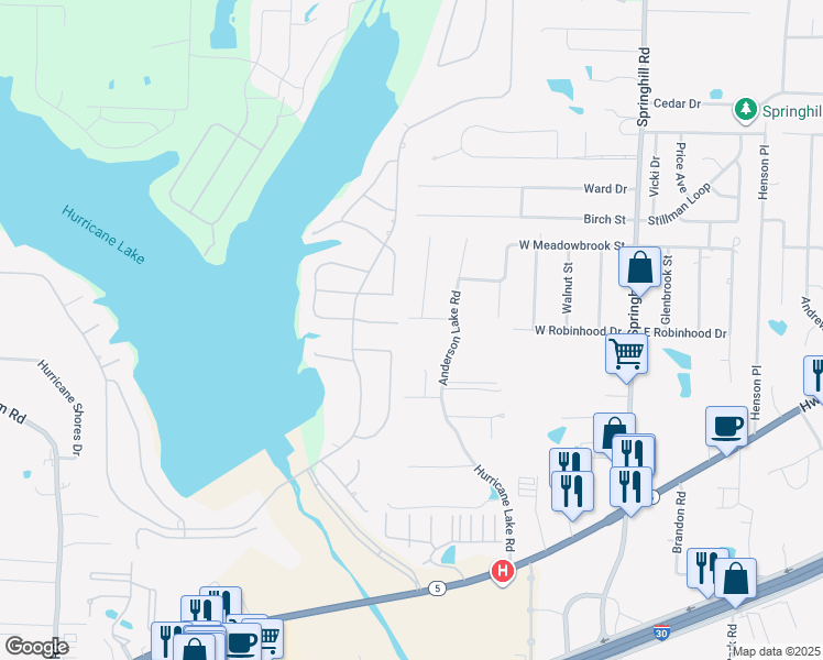 map of restaurants, bars, coffee shops, grocery stores, and more near 3137 Lori Lake Road in Bryant