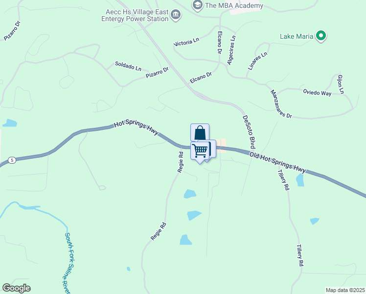 map of restaurants, bars, coffee shops, grocery stores, and more near 24656 Old Hot Springs Highway in Hot Springs Village