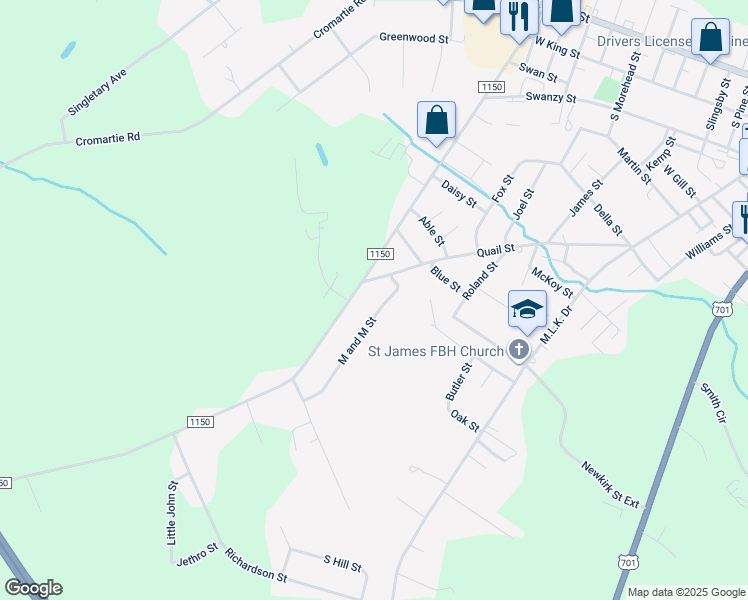 map of restaurants, bars, coffee shops, grocery stores, and more near in Elizabethtown