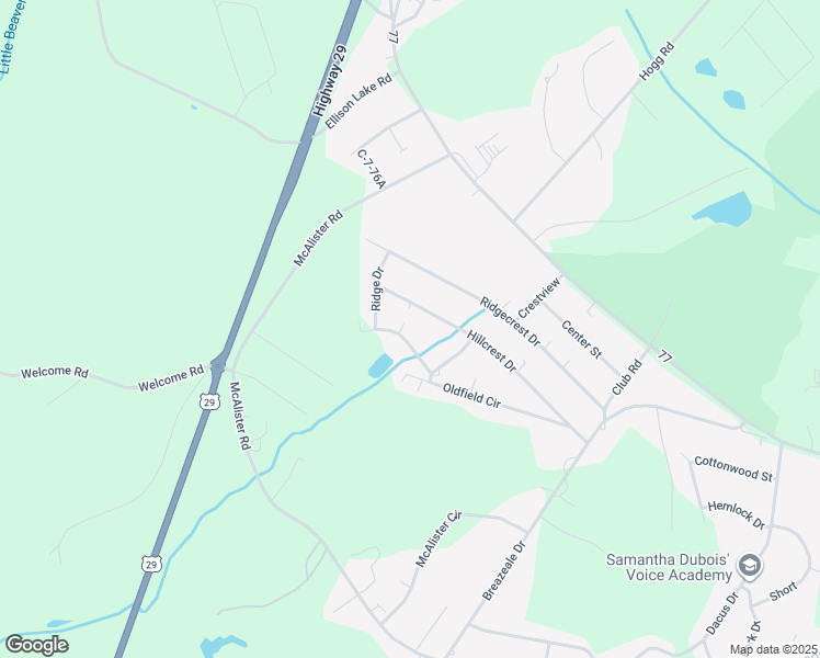 map of restaurants, bars, coffee shops, grocery stores, and more near 123 Ridge Drive in Williamston