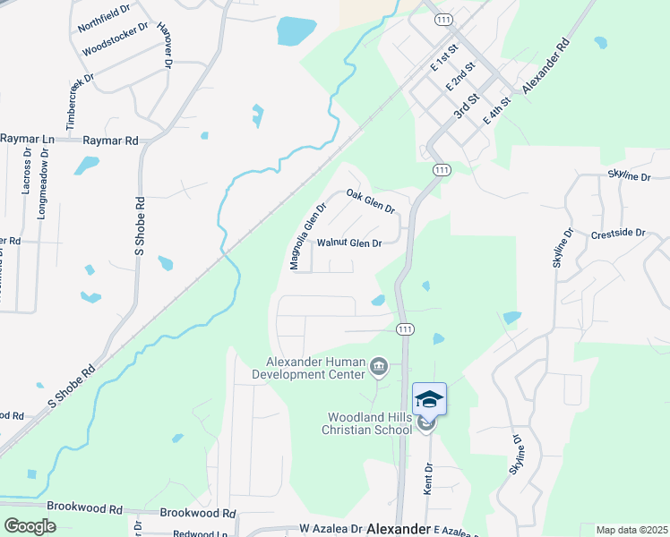 map of restaurants, bars, coffee shops, grocery stores, and more near 14070 Magnolia Glen Drive in Alexander