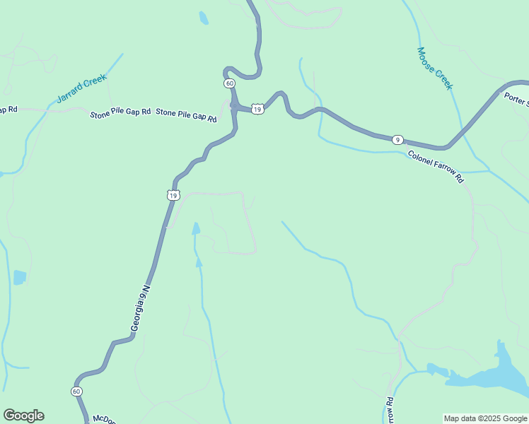 map of restaurants, bars, coffee shops, grocery stores, and more near 399 Ranch Mountain Drive in Dahlonega