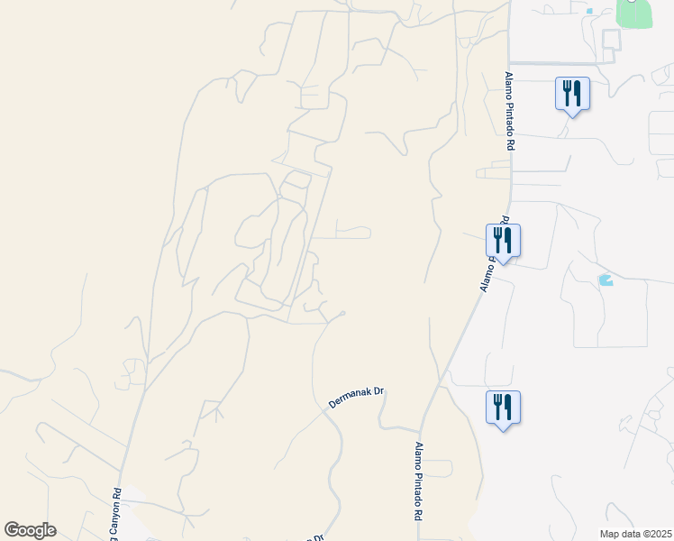 map of restaurants, bars, coffee shops, grocery stores, and more near 2051 Golpa Drive in Solvang