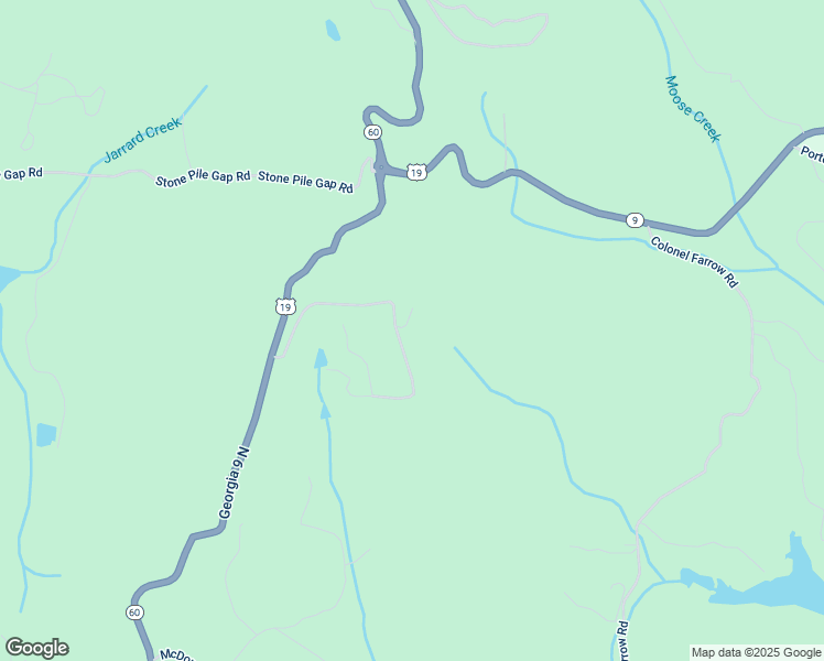 map of restaurants, bars, coffee shops, grocery stores, and more near 399 Ranch Mountain Drive in Dahlonega