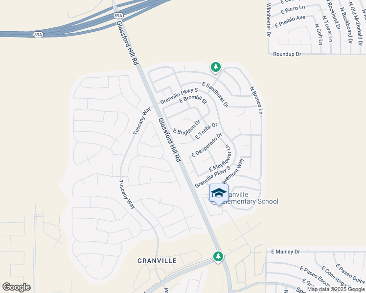 map of restaurants, bars, coffee shops, grocery stores, and more near 6577 East Tenby Drive in Prescott Valley
