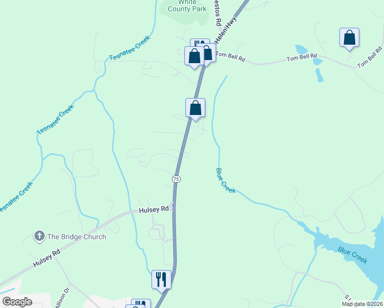 map of restaurants, bars, coffee shops, grocery stores, and more near 1650 Helen Highway in Cleveland
