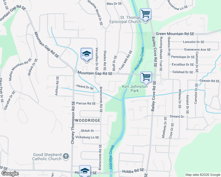 map of restaurants, bars, coffee shops, grocery stores, and more near 904 Danmann Circle Southeast in Huntsville