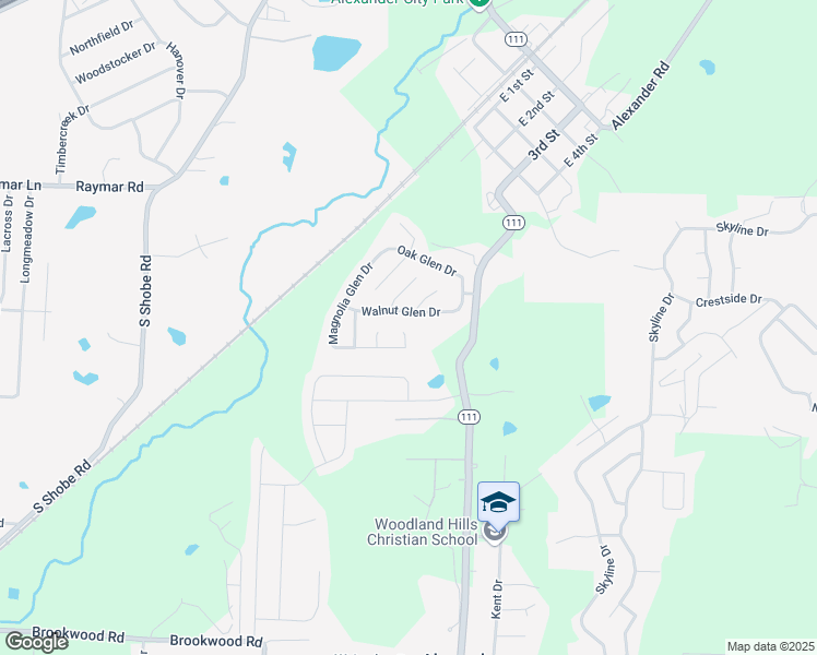 map of restaurants, bars, coffee shops, grocery stores, and more near 14107 Magnolia Glen Drive in Alexander