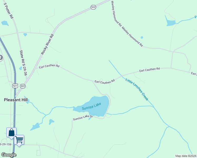 map of restaurants, bars, coffee shops, grocery stores, and more near 571 Earl Cauthen Road in Heath Springs