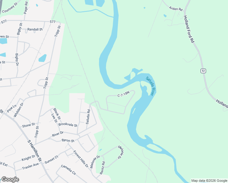 map of restaurants, bars, coffee shops, grocery stores, and more near 430 Saluda Road in Williamston