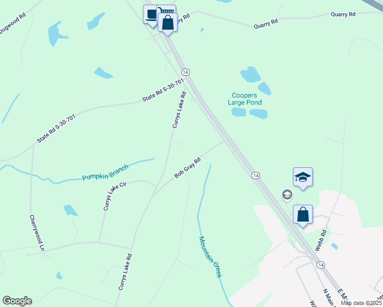 map of restaurants, bars, coffee shops, grocery stores, and more near 353 Bob Gray Road in Gray Court