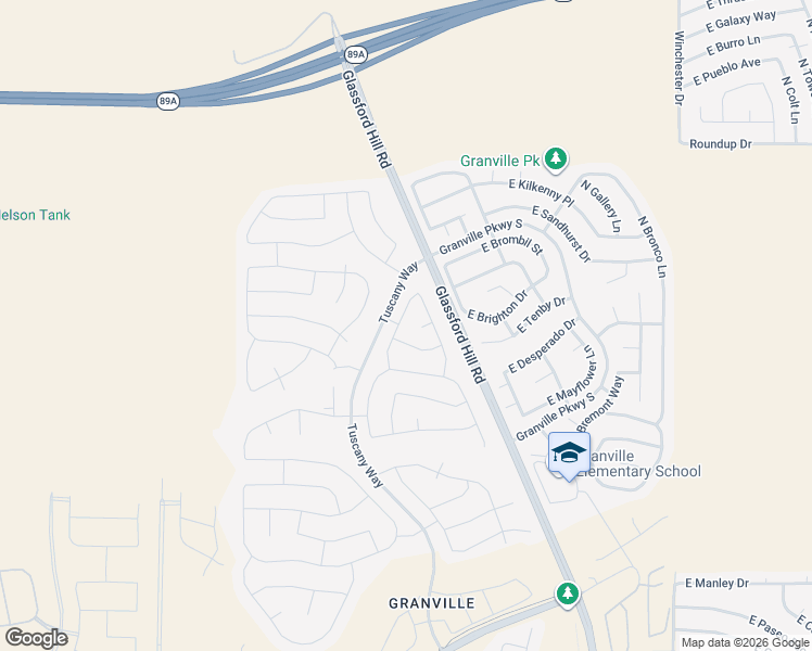 map of restaurants, bars, coffee shops, grocery stores, and more near 5585 North Brinson Lane in Prescott Valley