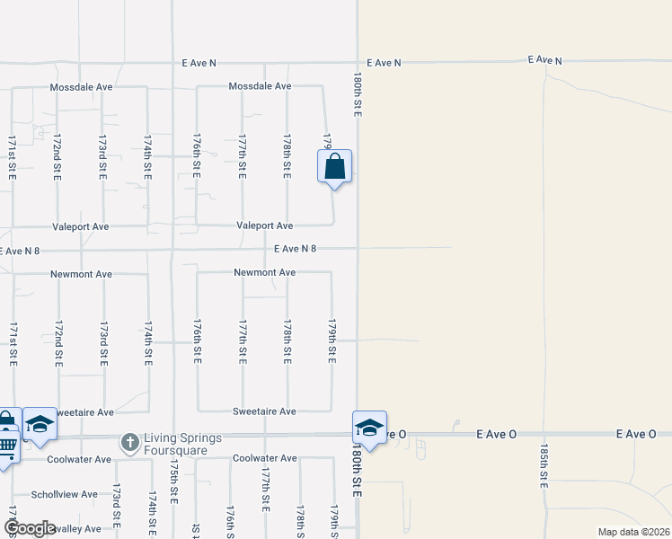 map of restaurants, bars, coffee shops, grocery stores, and more near in Lake Los Angeles