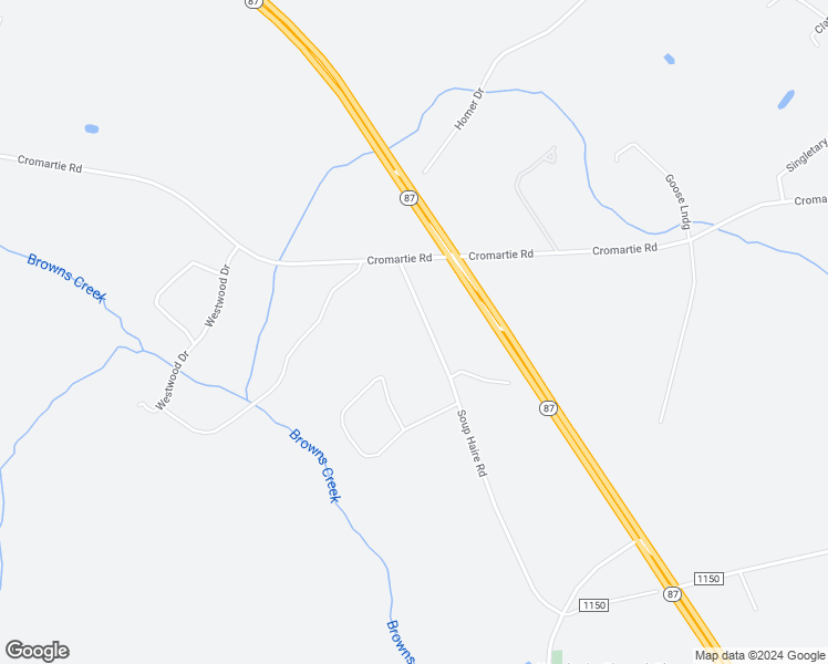 map of restaurants, bars, coffee shops, grocery stores, and more near 160 Soup Haire Road in Elizabethtown