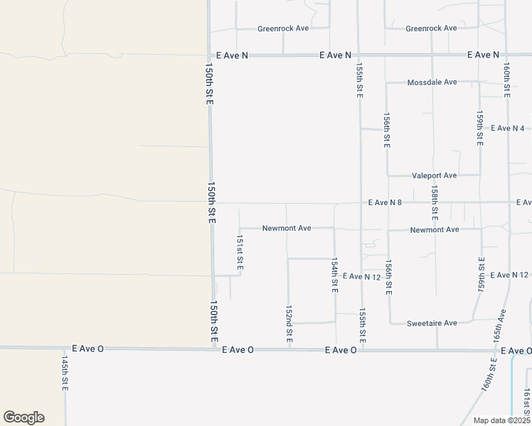 map of restaurants, bars, coffee shops, grocery stores, and more near Newmont Avenue in Lake Los Angeles