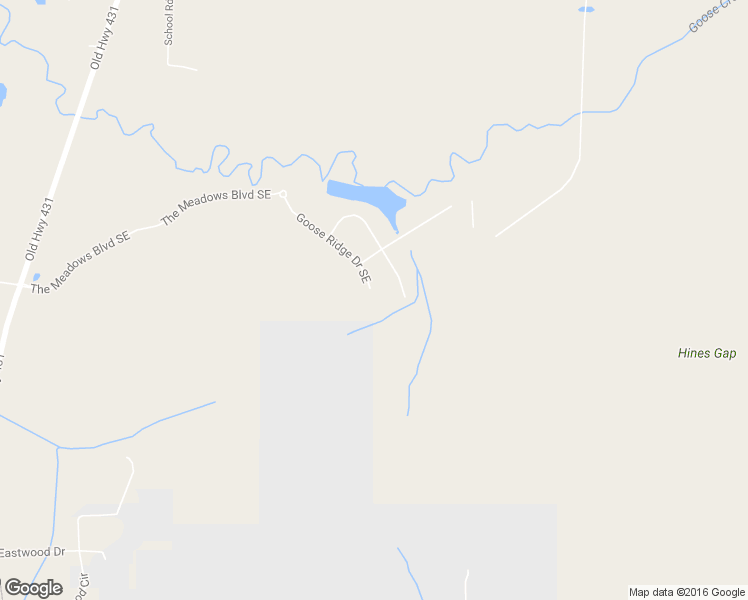 map of restaurants, bars, coffee shops, grocery stores, and more near Goose Ridge Drive Southeast in Owens Cross Roads