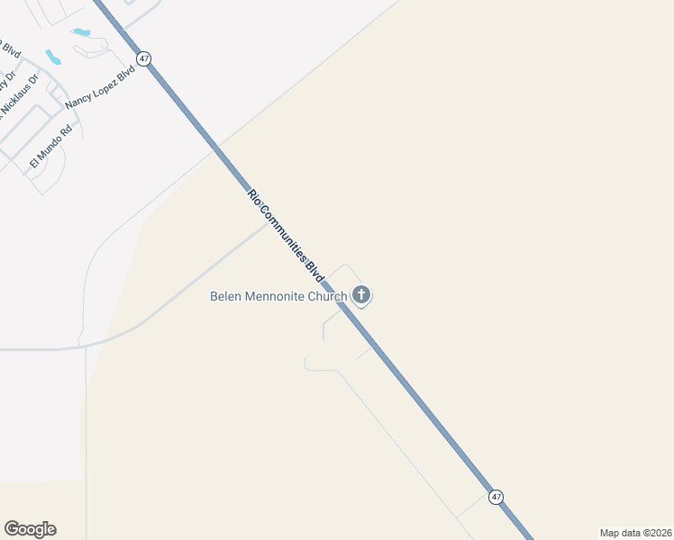 map of restaurants, bars, coffee shops, grocery stores, and more near Testament Road in Valencia County