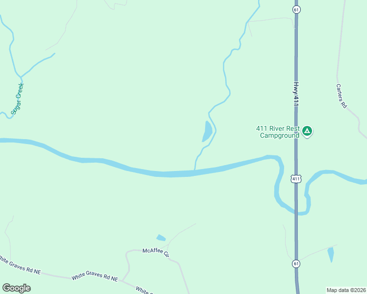 map of restaurants, bars, coffee shops, grocery stores, and more near 10667 U.S. 411 in Chatsworth