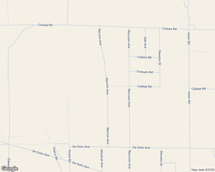 map of restaurants, bars, coffee shops, grocery stores, and more near Racoon Avenue in Adelanto