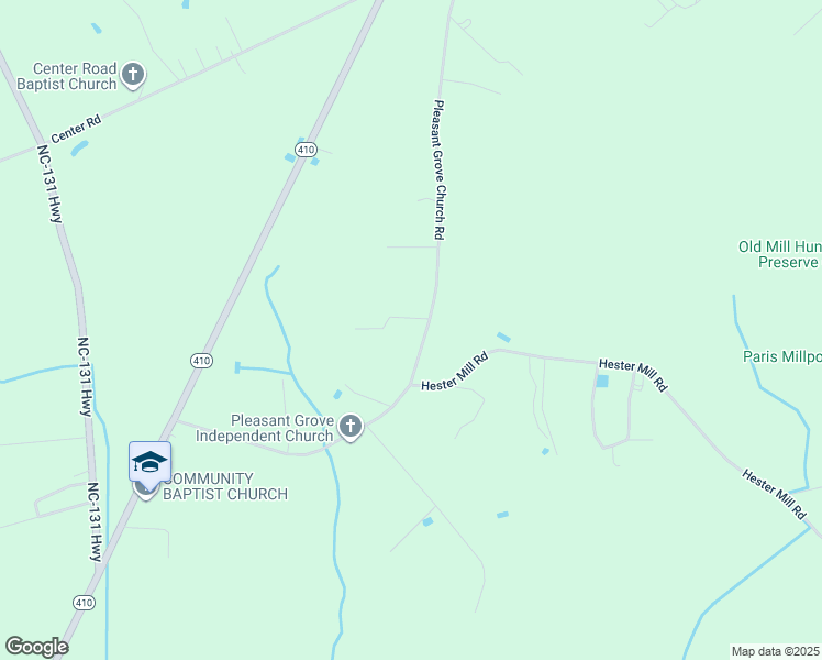 map of restaurants, bars, coffee shops, grocery stores, and more near 1732 Pleasant Grove Church Road in Bladenboro