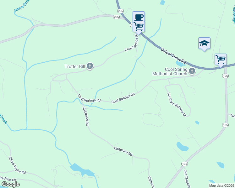 map of restaurants, bars, coffee shops, grocery stores, and more near 813 Cool Springs Road in Clarkesville