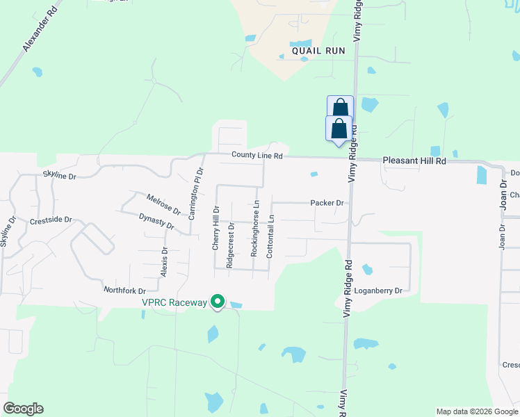 map of restaurants, bars, coffee shops, grocery stores, and more near 13823 Rockinghorse Lane in Alexander
