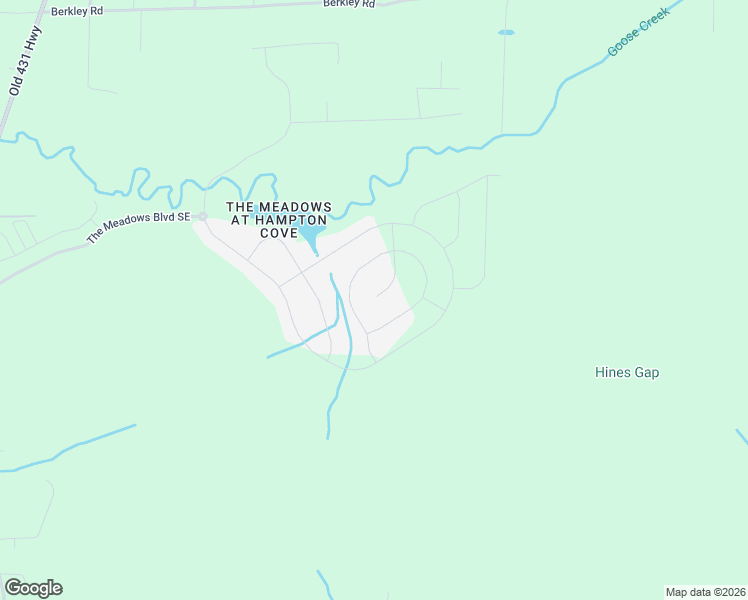 map of restaurants, bars, coffee shops, grocery stores, and more near 8010 Farm Meadow Drive Southeast in Owens Cross Roads