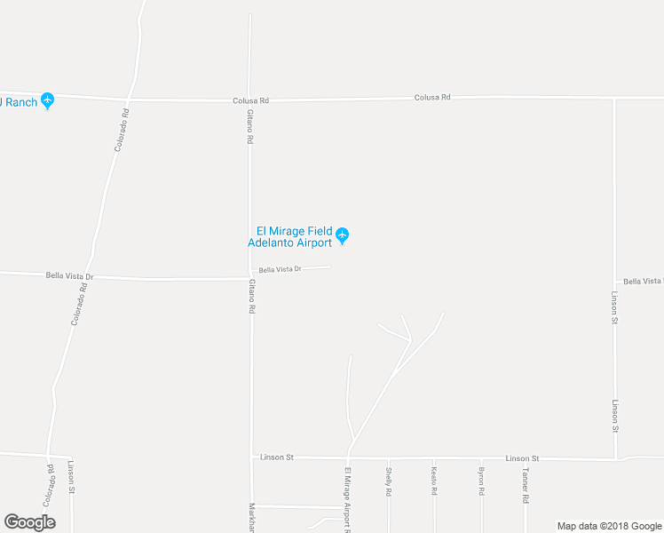 map of restaurants, bars, coffee shops, grocery stores, and more near Bella Vista Drive in Adelanto