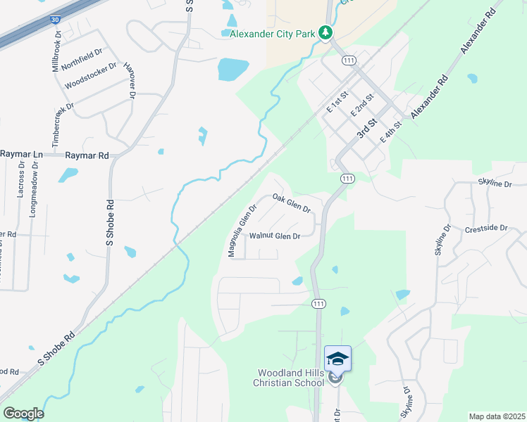 map of restaurants, bars, coffee shops, grocery stores, and more near 13775 Cedar Glen Cove in Alexander