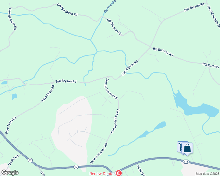 map of restaurants, bars, coffee shops, grocery stores, and more near 736 Rennie Hames Road in Clarkesville