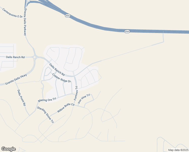 map of restaurants, bars, coffee shops, grocery stores, and more near 5221 Meandering Trail in Prescott