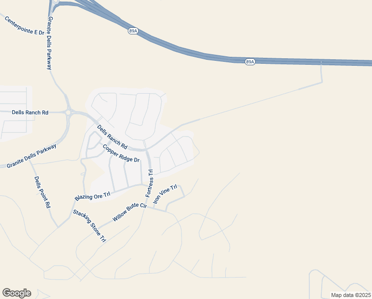 map of restaurants, bars, coffee shops, grocery stores, and more near 5221 Meandering Trail in Prescott