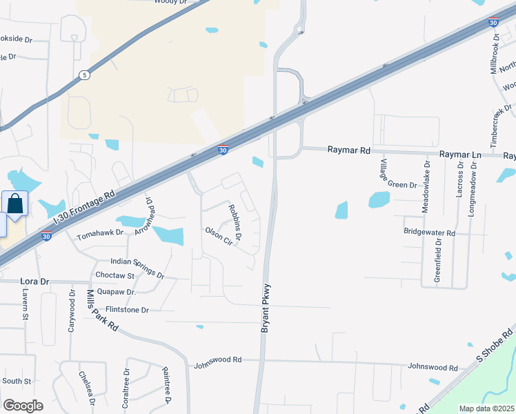 map of restaurants, bars, coffee shops, grocery stores, and more near 3393 Garden Club Drive in Bryant