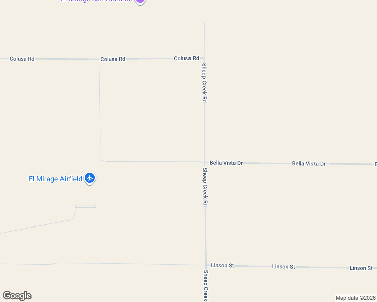 map of restaurants, bars, coffee shops, grocery stores, and more near 20650 Sheep Creek Road in El Mirage