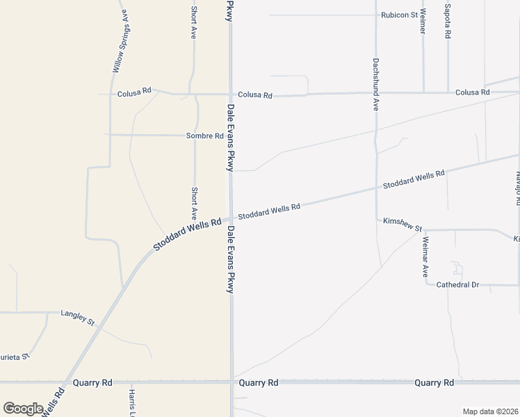 map of restaurants, bars, coffee shops, grocery stores, and more near 21012 Stoddard Wells Road in Apple Valley
