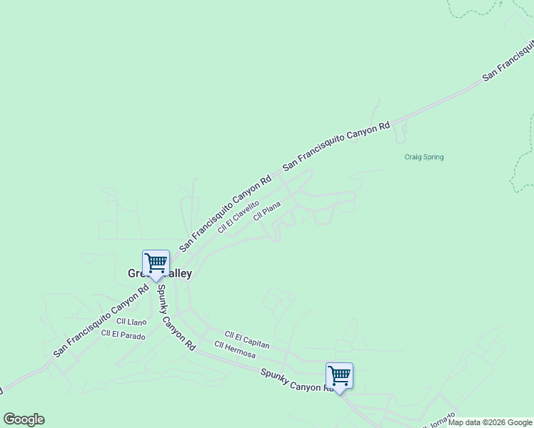 map of restaurants, bars, coffee shops, grocery stores, and more near 40116 Calle Plana in Santa Clarita