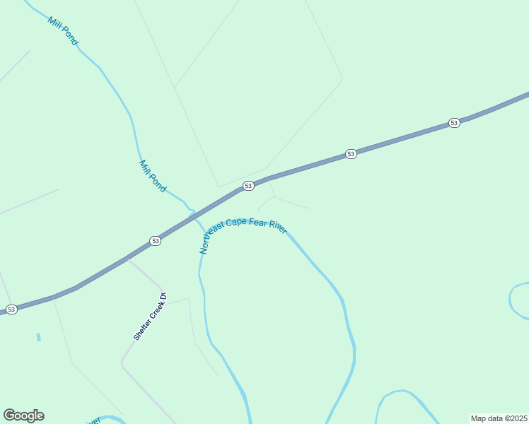 map of restaurants, bars, coffee shops, grocery stores, and more near 95 Blue Curl Lane in Burgaw