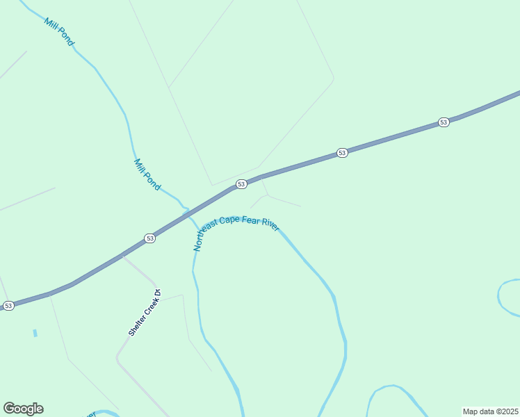 map of restaurants, bars, coffee shops, grocery stores, and more near 95 Blue Curl Lane in Burgaw