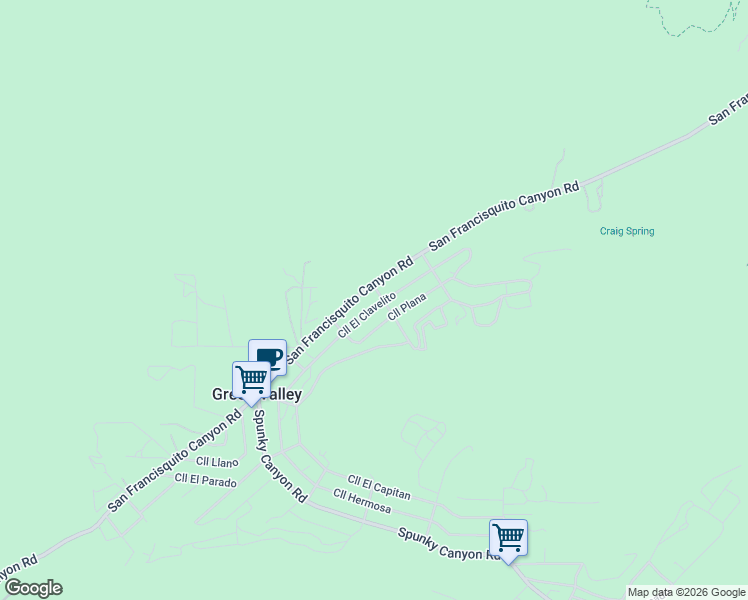 map of restaurants, bars, coffee shops, grocery stores, and more near 40112 San Francisquito Canyon Road in Santa Clarita