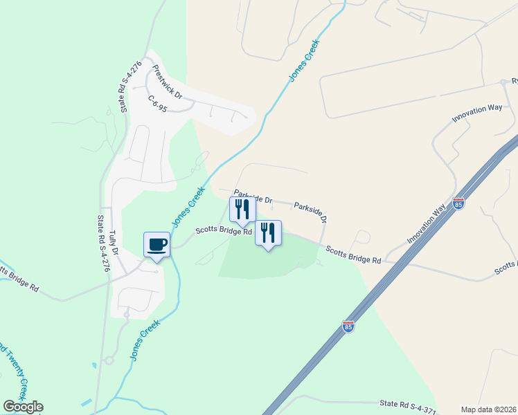 map of restaurants, bars, coffee shops, grocery stores, and more near 140 P-6-91A in Anderson