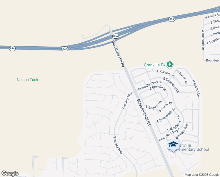 map of restaurants, bars, coffee shops, grocery stores, and more near 6204 East Bower Lane in Prescott Valley