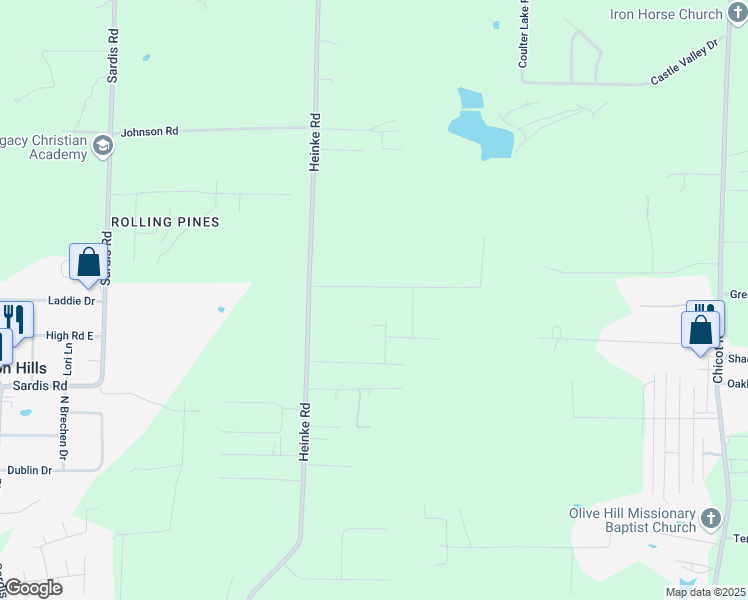 map of restaurants, bars, coffee shops, grocery stores, and more near 9125 Gina Road in Saline County