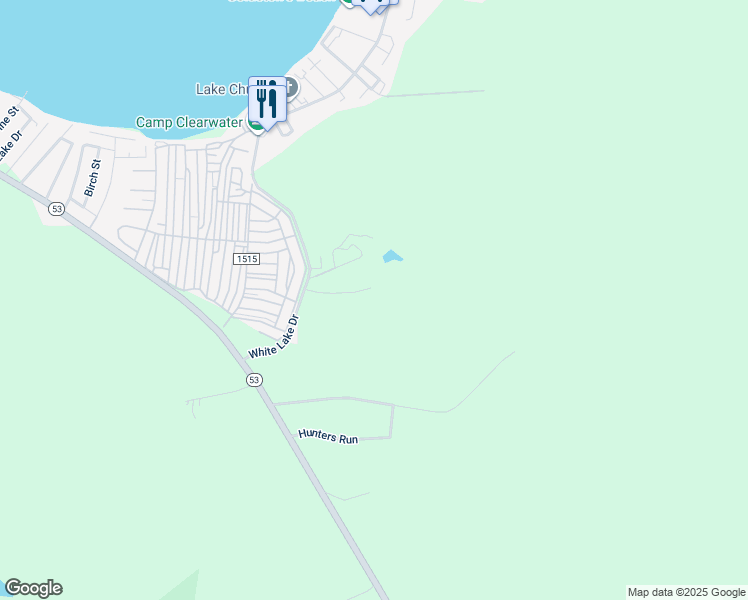 map of restaurants, bars, coffee shops, grocery stores, and more near 2475 White Lake Drive in Elizabethtown
