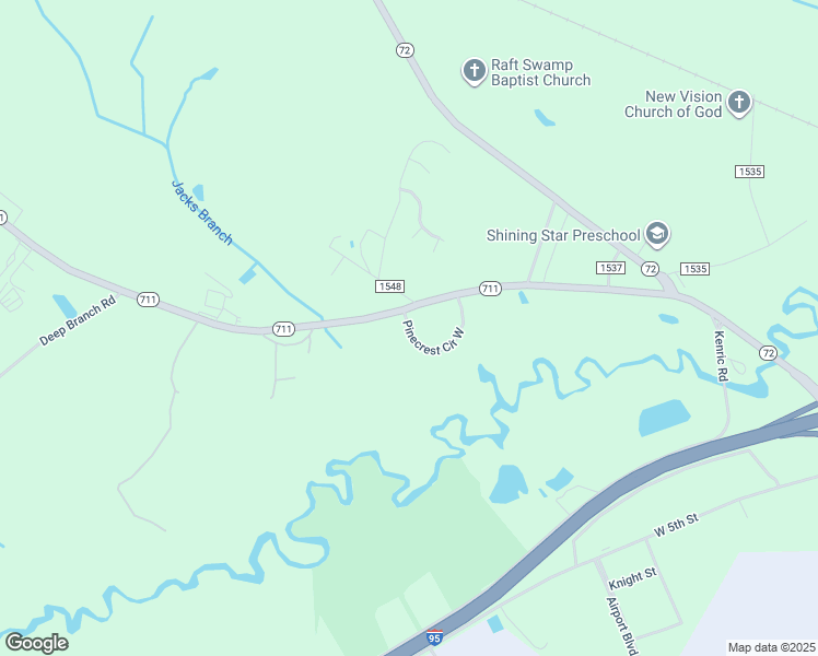 map of restaurants, bars, coffee shops, grocery stores, and more near 705 Country Club Road in Lumberton