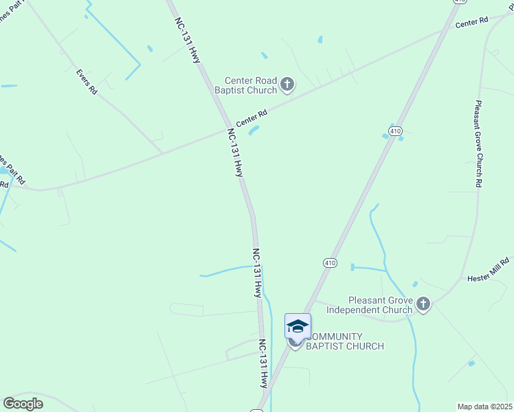 map of restaurants, bars, coffee shops, grocery stores, and more near 7947 North Carolina 131 Highway in Bladenboro