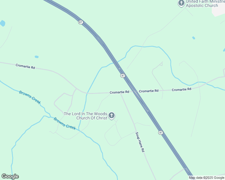 map of restaurants, bars, coffee shops, grocery stores, and more near 1822 Cromartie Road in Elizabethtown