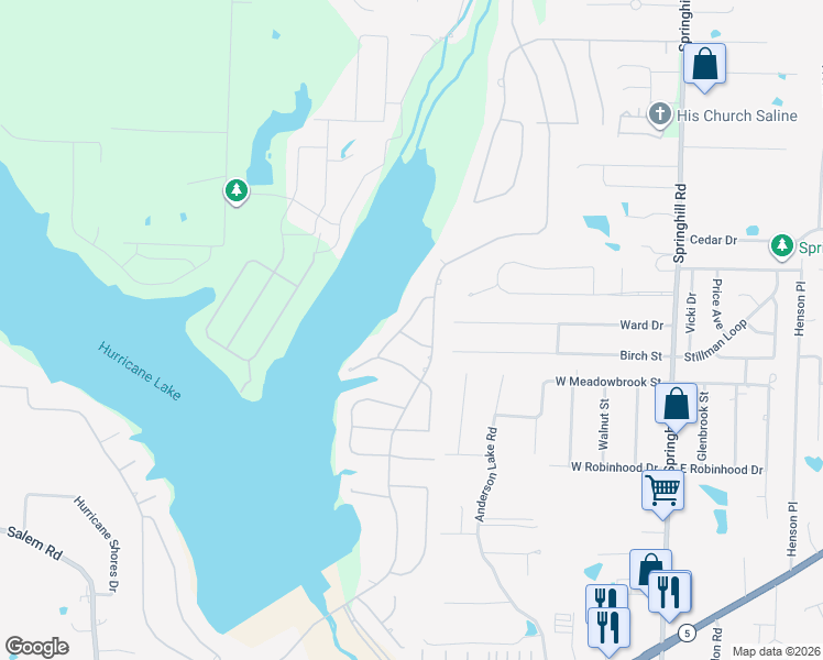 map of restaurants, bars, coffee shops, grocery stores, and more near 6808 Kensington Drive in Benton