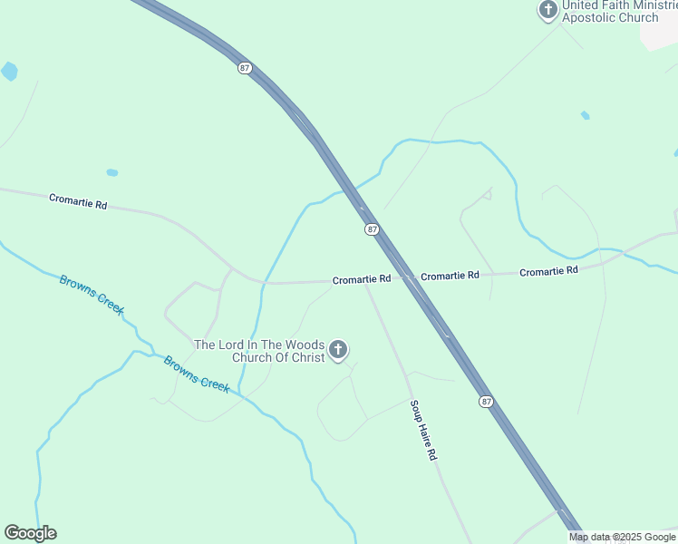 map of restaurants, bars, coffee shops, grocery stores, and more near 1822 Cromartie Road in Elizabethtown