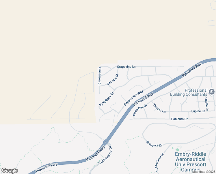 map of restaurants, bars, coffee shops, grocery stores, and more near 5810 Cayenne Lane in Prescott